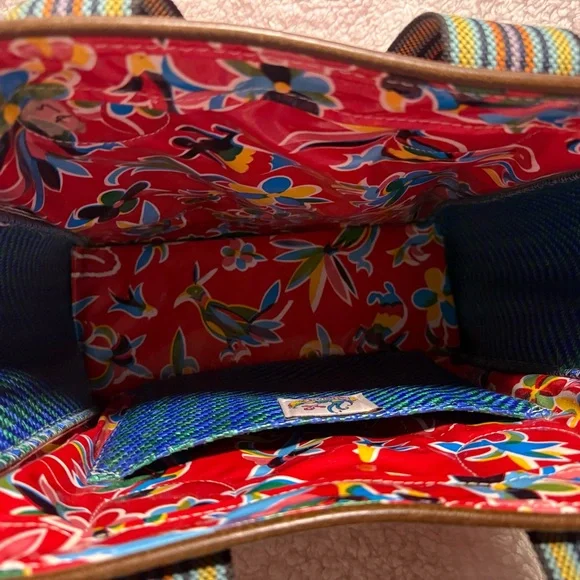 Consuela Quilted Red Patent Floral Embroidered Tote - Picture 4 of 16